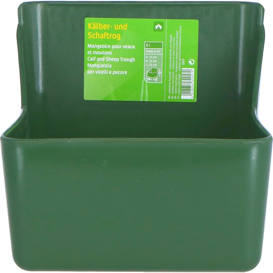 Karmidło prostokątne Kerbl dla źrebiąt oliwkowe 6l - Cavalo